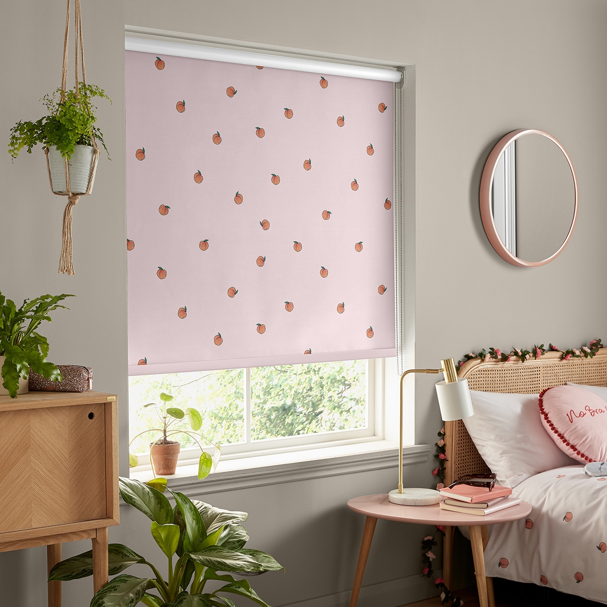 Product photograph of Skinny Dip Peachy Pink Roller Blind from Choice Furniture Superstore.